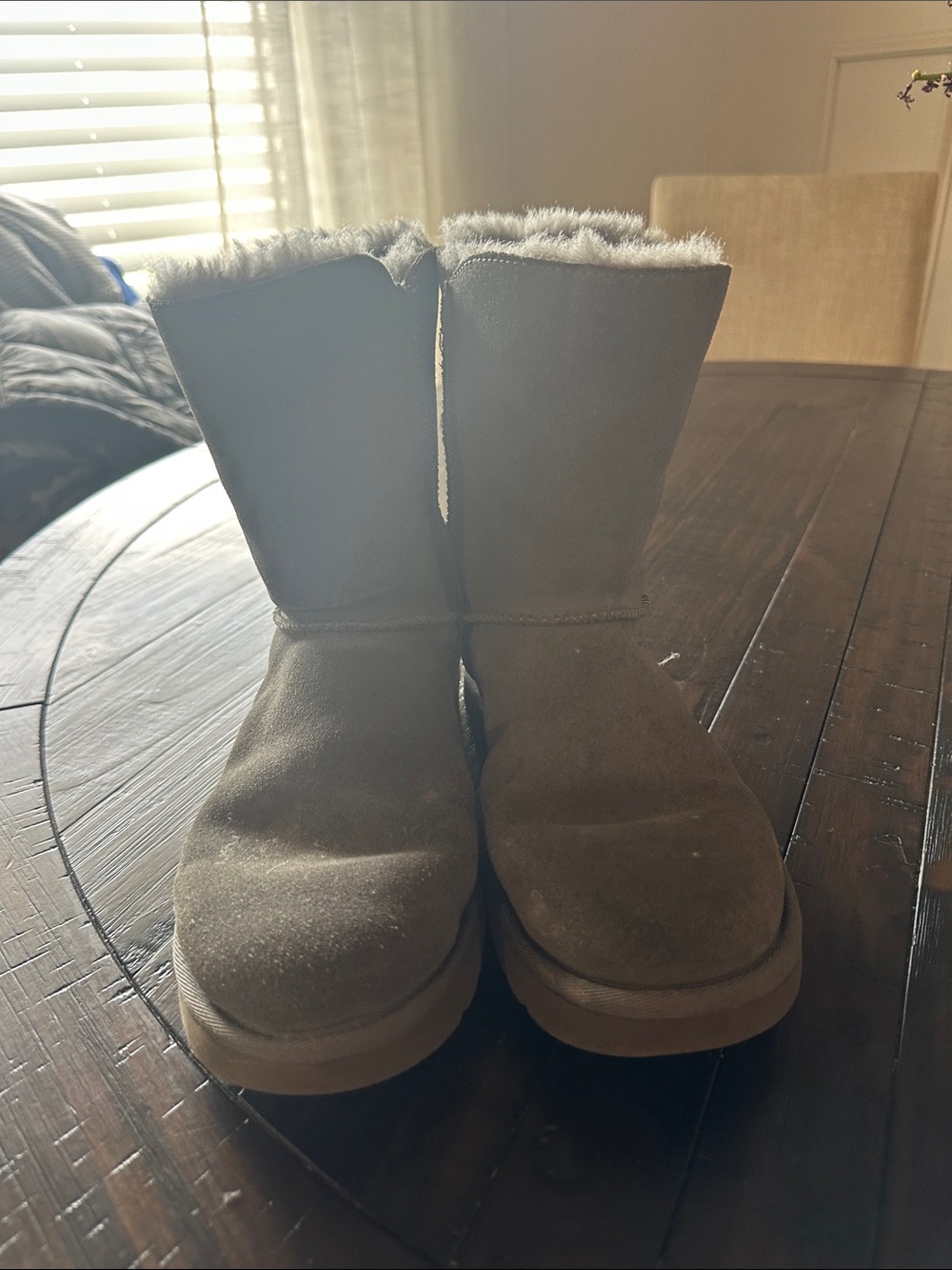 uggs Faux-Fur Lined Suede Boots - Brown